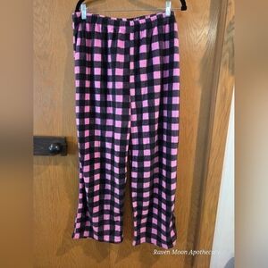 Pink and Black Checkered Pajama Pants